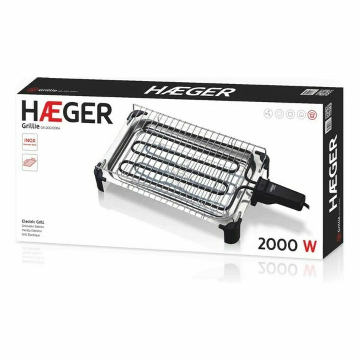 Cuptor cu microunde cu Grill Haeger GR-200.006A Negru 2000 W